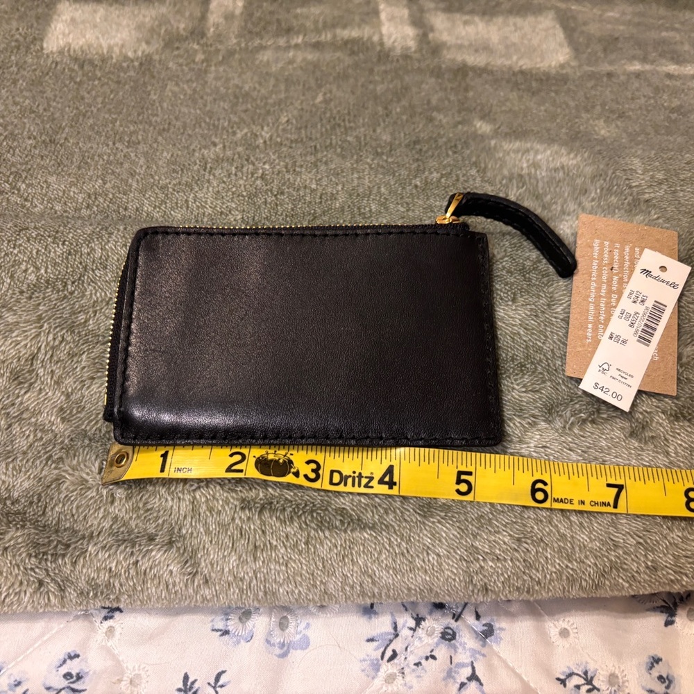Madewell Black Leather Card Holder Wallet - Picture 2 of 4